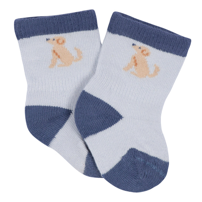 Gerber 6-Pack Baby Boys' Puppies Wiggle Proof® Socks