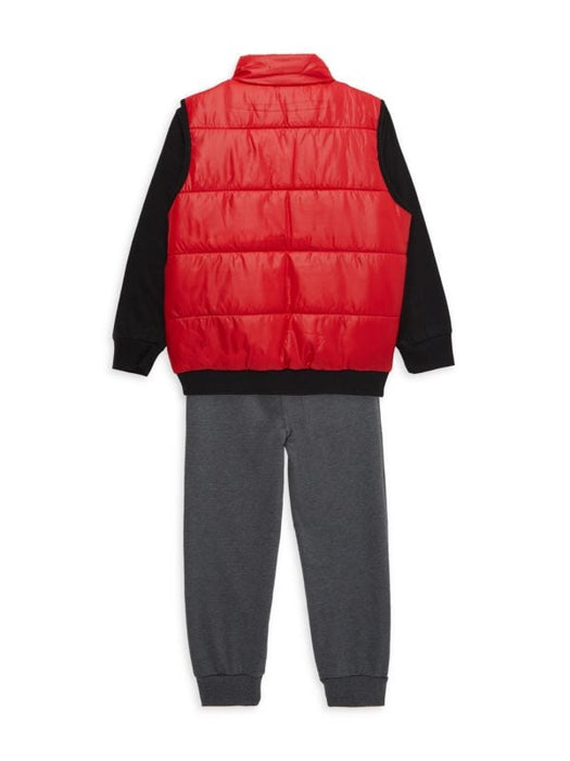 Calvin Klein Baby Boy's 3-Piece Vest, Top & Joggers Set - Red