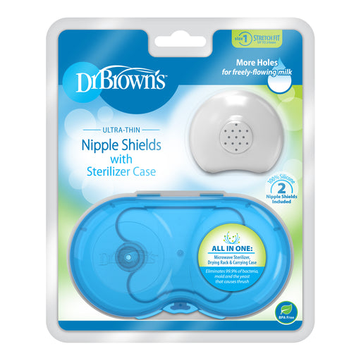 Dr. Brown's Silicone Nipple Shields with Sterilizing Case Size 1 (2 units)