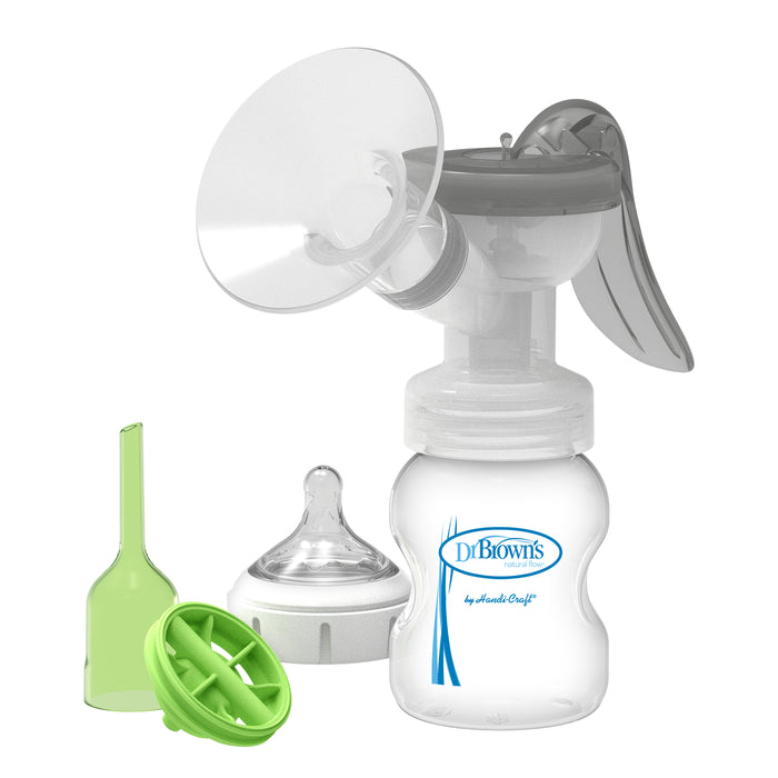 Dr. Brown's Manual Breast Pump with Silicone Shields and Anti-Colic Baby Bottle