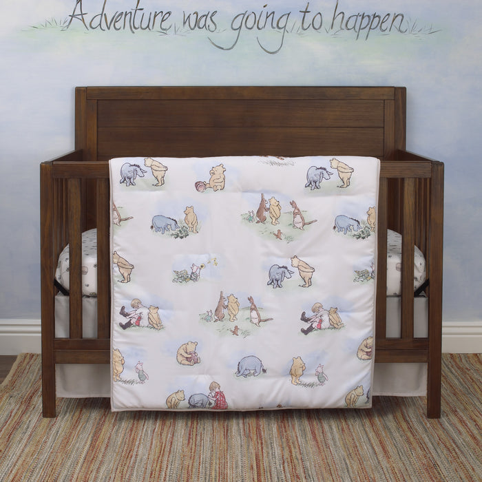 Disney Classic Pooh Storybook 6pc Crib Bedding Set