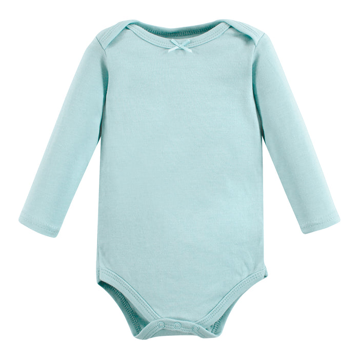 Hudson Baby Girl Cotton Long-Sleeve Bodysuits, Happy Fall 7-Pack