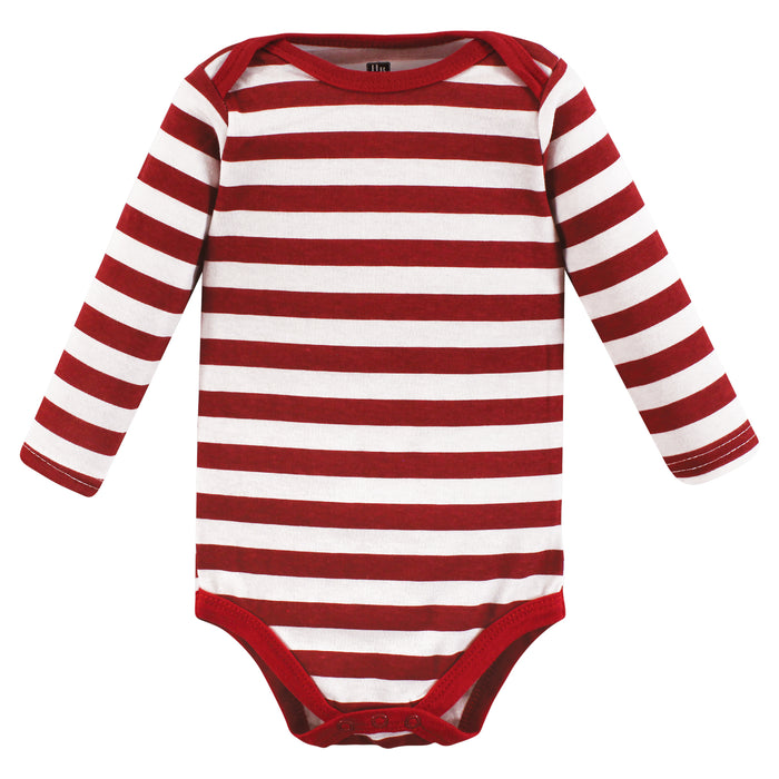 Hudson Baby Cotton Long-Sleeve Bodysuits, Sports Stripes 7-Pack