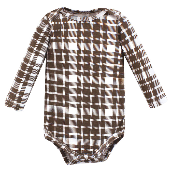Hudson Baby Boy Cotton Long-Sleeve Bodysuits, Magical Woodland, 5-Pack