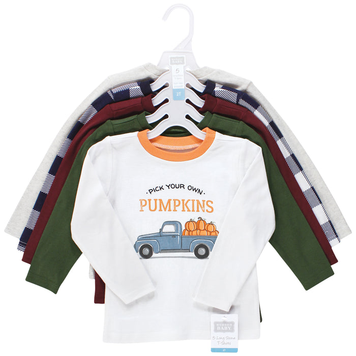 Hudson Baby Infant and Toddler Boy Long Sleeve T-Shirts, Fall Activities