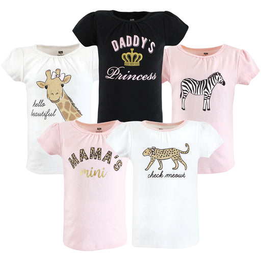 Hudson Baby Girl Short Sleeve T-Shirts, Leopard Mamas Mini
