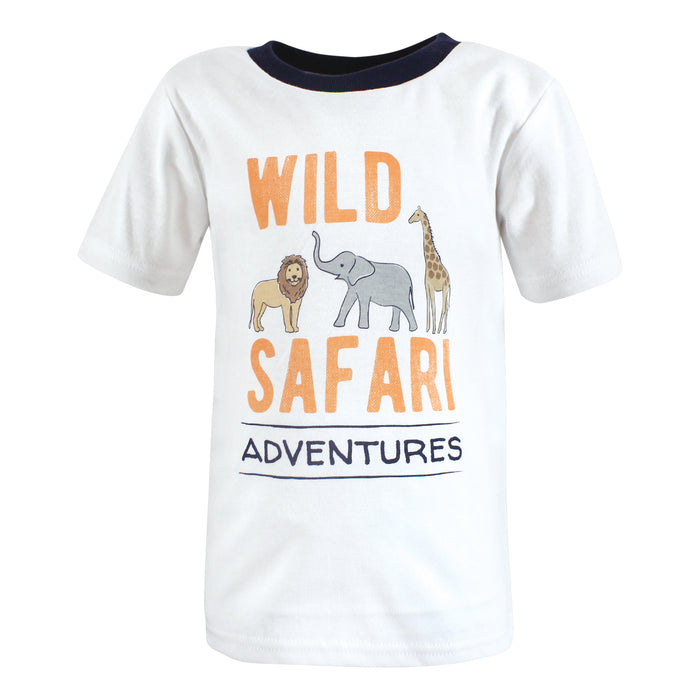 Hudson Baby Infant and Toddler Boy Short Sleeve T-Shirts, Cool Safari
