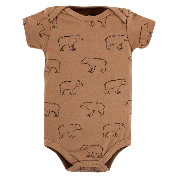 Hudson Baby Cotton Bodysuits, Brown Bear 7-Pack