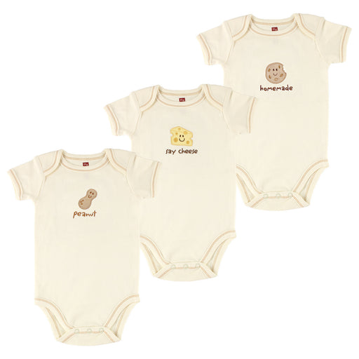 Touched by Nature Organic Cotton Bodysuits 3-Pack, Peanut