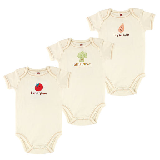 Touched by Nature Organic Cotton Bodysuits 3-Pack, Tomato