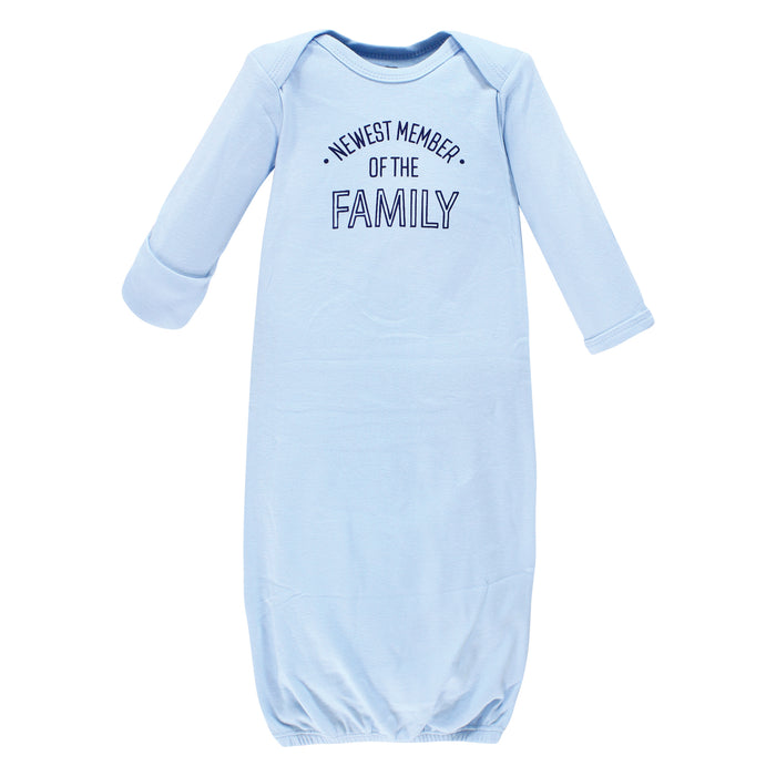 Hudson Baby Infant Boy Cotton Gowns, Newest Family Member