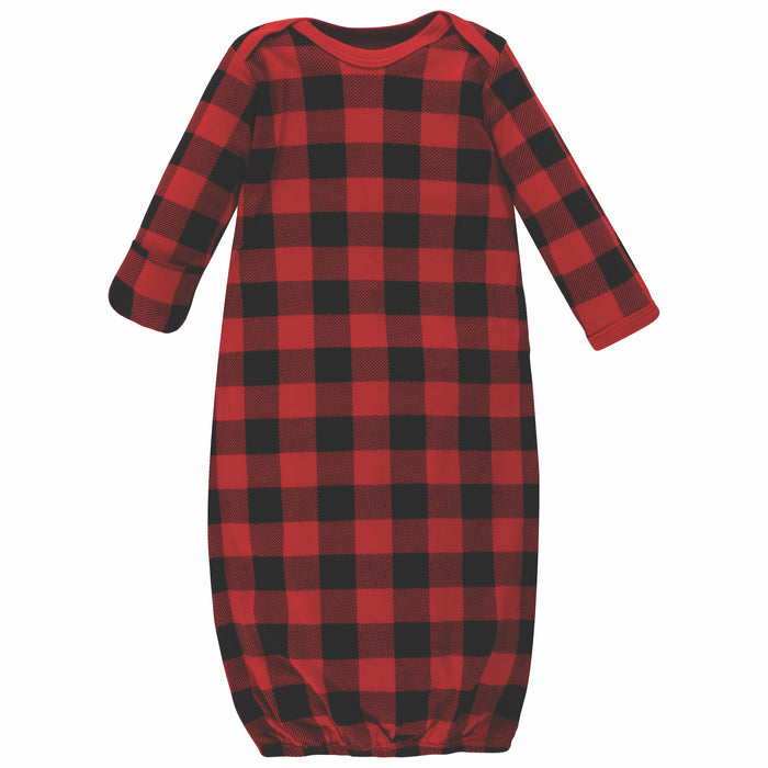 Hudson Baby Infant Boy Cotton Gowns, Buffalo Plaid Family