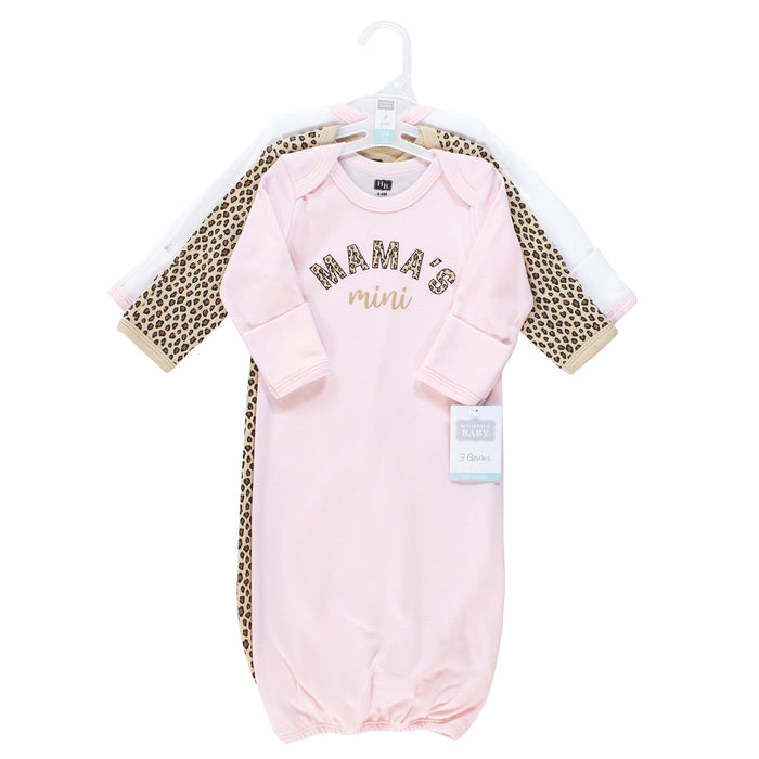 Hudson Baby Infant Girl Cotton Gowns, Leopard Mamas Mini