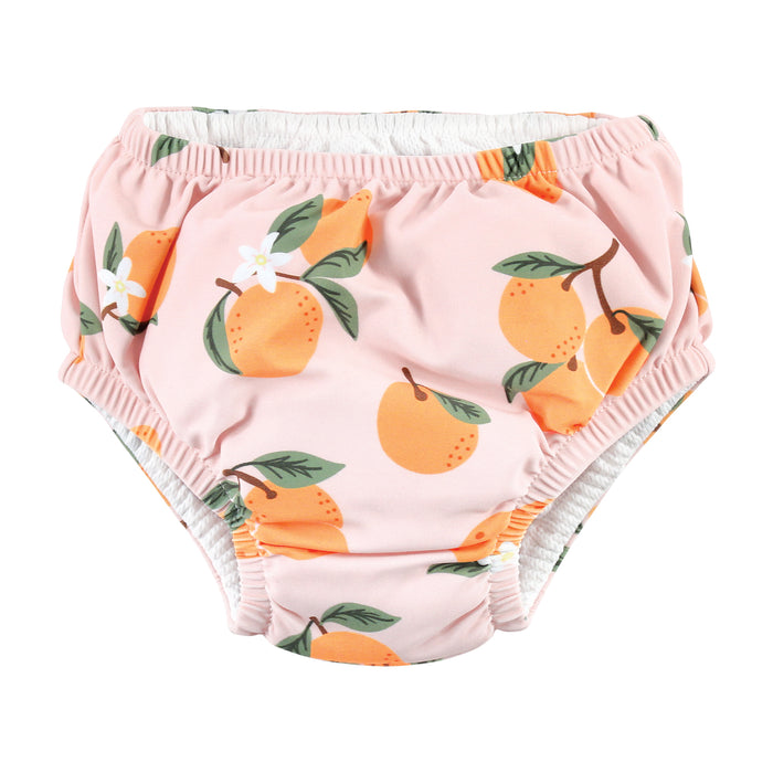 Hudson Baby Infant Girl Swim Diapers, Oranges