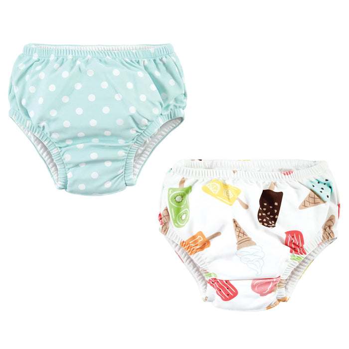 Hudson Baby Infant Girl Swim Diapers, Ice Cream