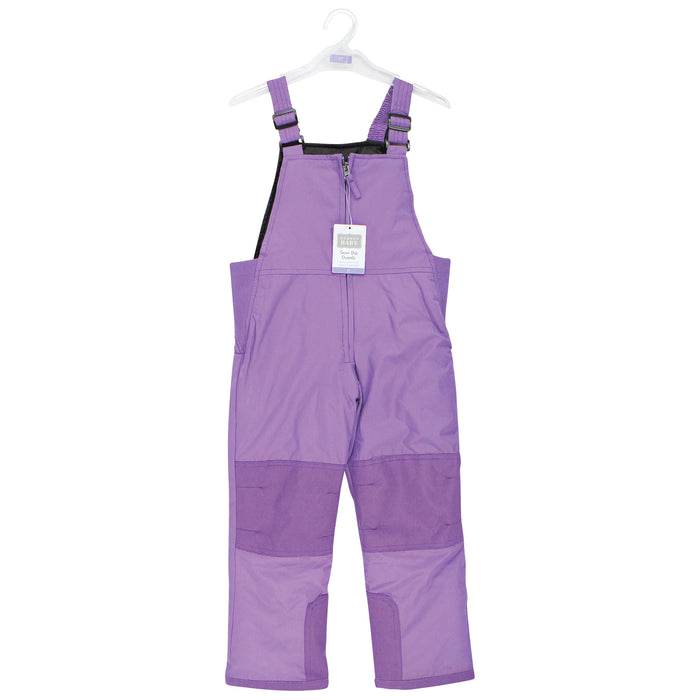 Hudson Baby Gender Neutral Snow Bib Overalls, Solid Purple
