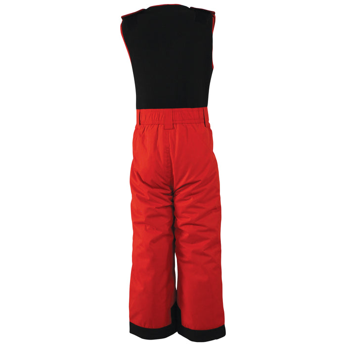 Hudson Baby Gender Neutral Snow Bib Overalls with Fleece Top, Red