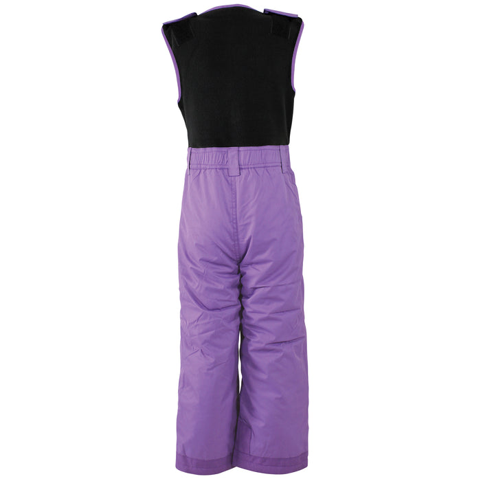 Hudson Baby Gender Neutral Snow Bib Overalls with Fleece Top, Purple