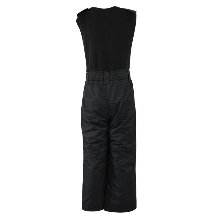 Hudson Baby Gender Neutral Snow Bib Overalls with Fleece Top, Solid Black