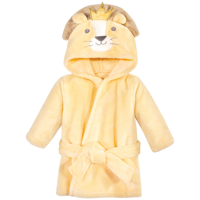Hudson Baby Plush Bathrobe and Toy Set, Royal Lion, One Size