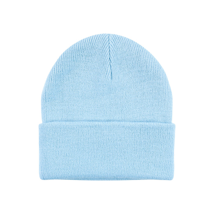 Hudson Baby Family Knit Cuffed Beanie 3 Pack, Light Blue