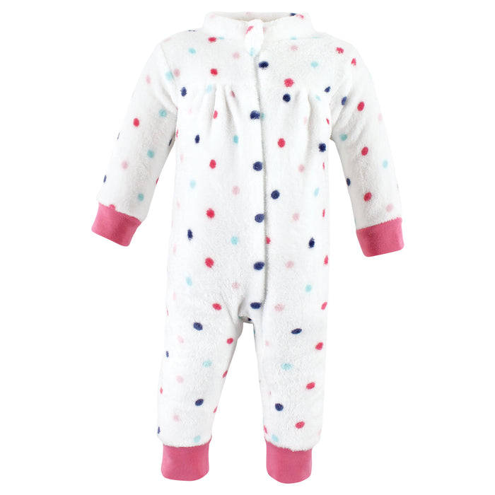 Hudson Baby Infant Girl Plush Jumpsuits, Llama
