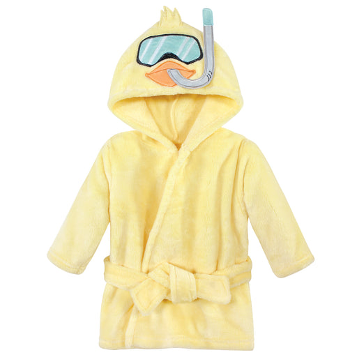 Hudson Baby Gender Neutral Baby Plush Pool and Beach Robe Cover-ups, Scuba Duck