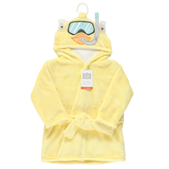 Hudson Baby Gender Neutral Baby Plush Pool and Beach Robe Cover-ups, Scuba Duck