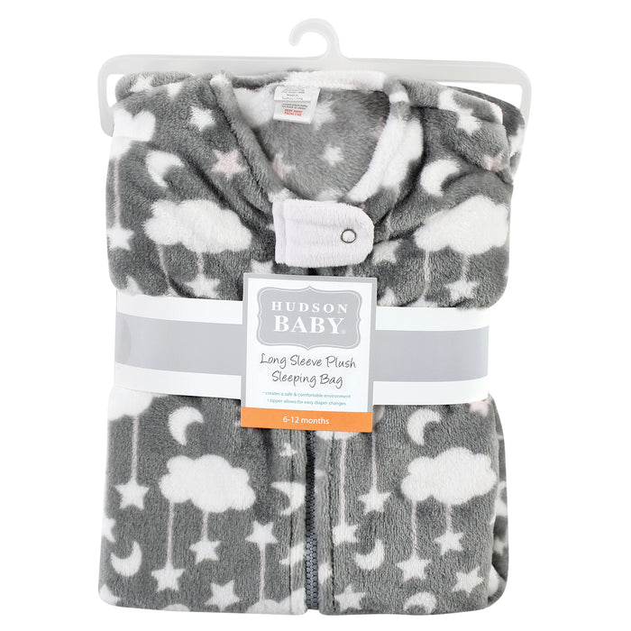 Hudson Baby Infant Girl Plush Long-Sleeve Sleeping Bag, Sack, Blanket, Sweet Dreams
