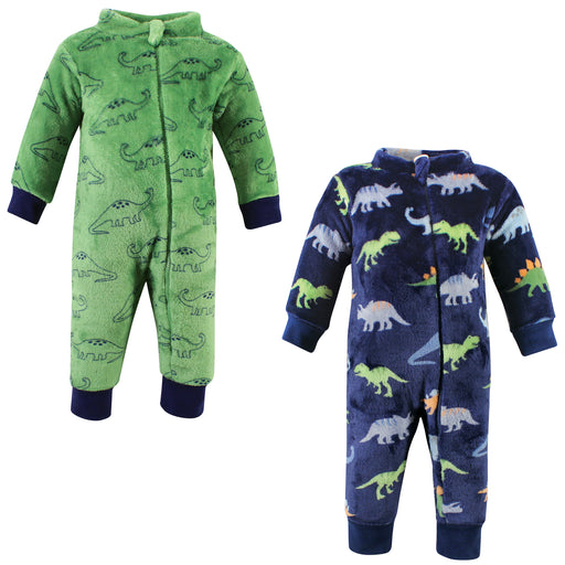 Hudson Baby Infant Boy Plush Jumpsuits, Dinosaurs
