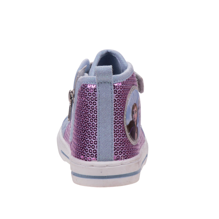Disney Frozen Anna and Elsa Canvas Sneakers (Toddler/Little Kids) Purple/Blue