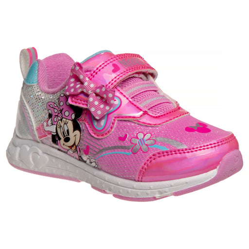 Disney Minnie Mouse Girls Sneakers with One Red Light Fuchsia