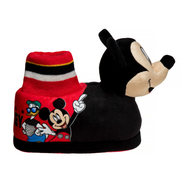 Disney Mickey Mouse Boys Slippers Black/Red