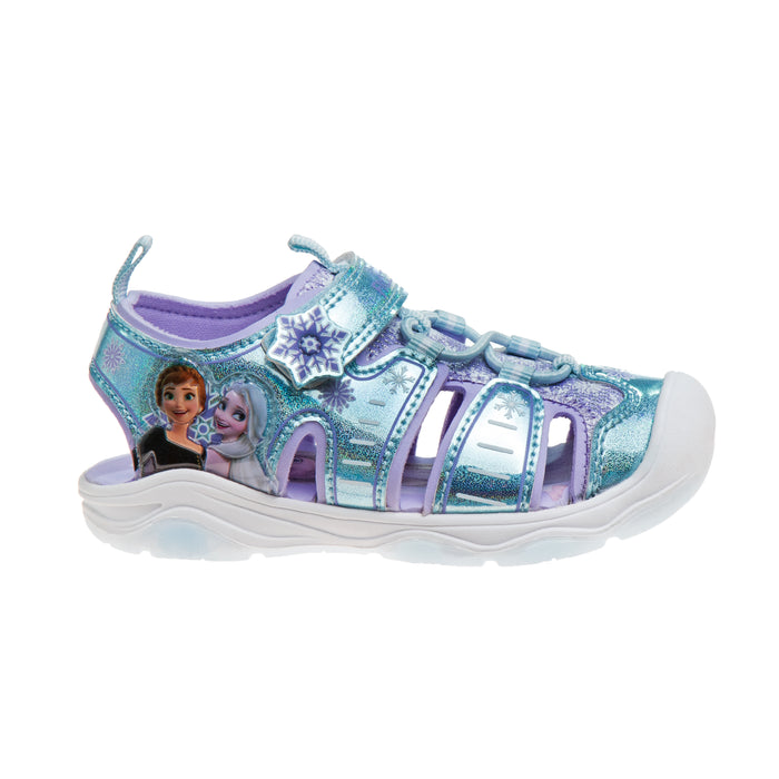Disney Frozen Girls Closed Toe Sport Sandals (Toddler/Little Kids) Light Blue/Lilac