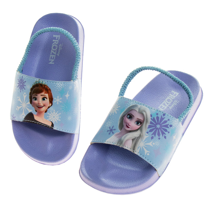 Disney Frozen II Girls Flip Flops with Back Strap Lilac