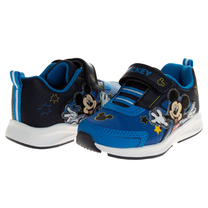 Disney Toddler Boys Mickey Mouse Sneakers with 2 Red Lights Blue