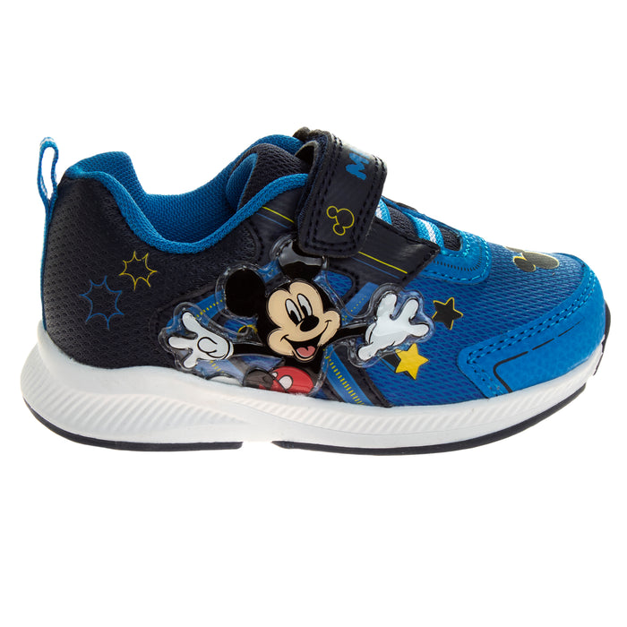 Disney Toddler Boys Mickey Mouse Sneakers with 2 Red Lights Blue