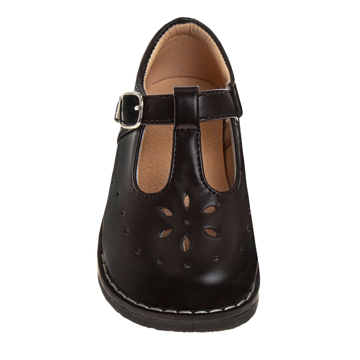 Josmo Girls' T-Strap Shoes. (Infant/Little Kids) Black