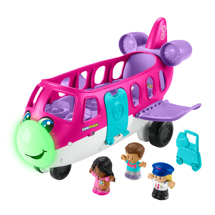 Little People Barbie Toy Airplane With Lights Music And 3 Figures, Little Dream Plane, Toddler Toys