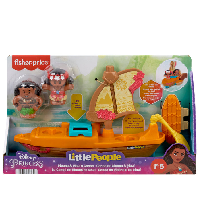 Fisher-Price Little People Toddler Toys Disney Princess Moana & Maui’s Canoe Sail Boat