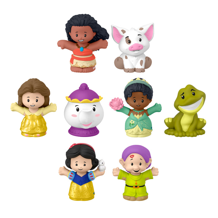 Fisher-Price Little People Toddler Toys Disney Princess Story Duos Figure Pack, 8 Pieces