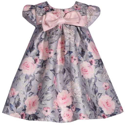 Bonnie Baby Bow Front Floral Trapeze Dress