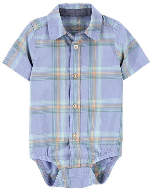 Oshkosh Baby Plaid Button-Front Bodysuit