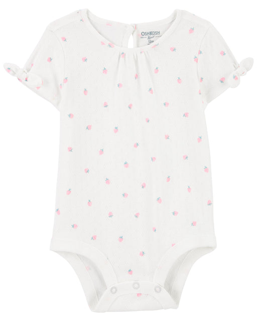 Oshkosh Baby Strawberry Print Pointelle Bodysuit