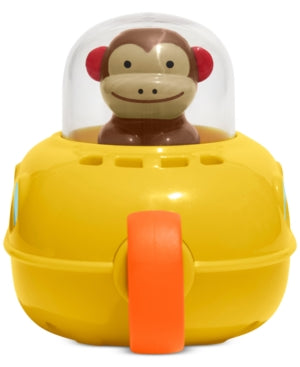 Skip Hop Zoo Pull & Go Submarine Bath Toy - Monkey Yellow