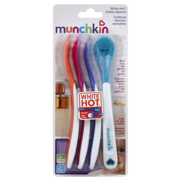 Munchkin® White Hot™ Safety Infant Spoons, 4 Pack