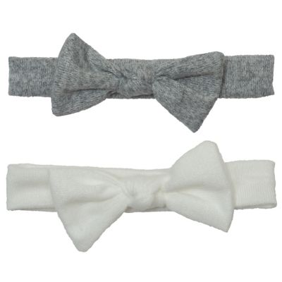 So'dorable 2 Piece Ivory/Grey Headwrap Set
