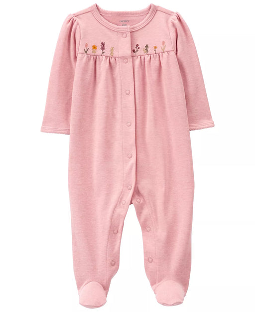 Carter's Baby Girls Floral Snap Up Cotton Sleep and Play