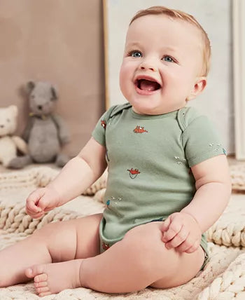 Carter's Baby Boys Short Sleeve Bodysuits Dinosaurs, Pack of 5