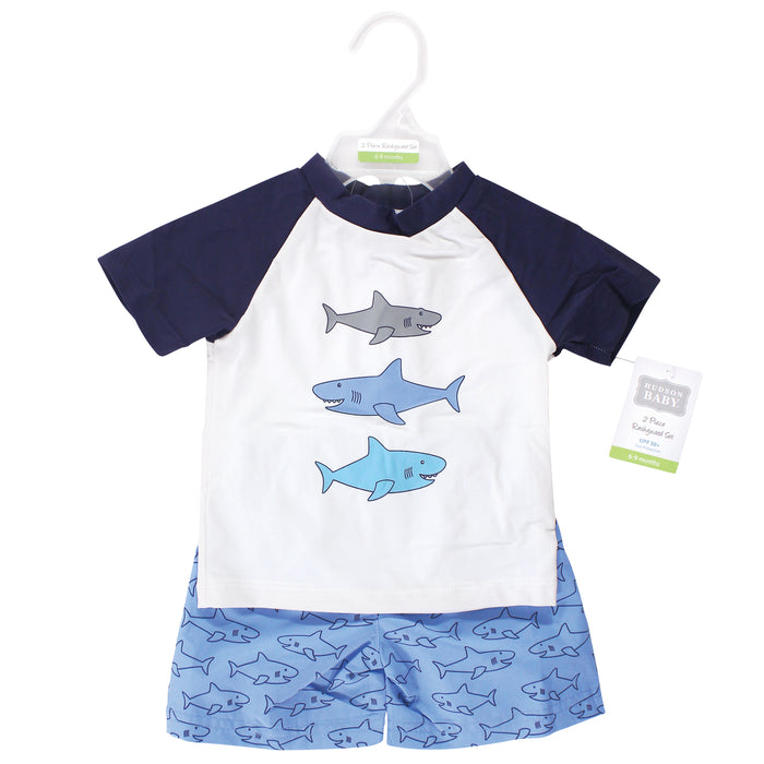 Hudson Baby Swim Rashguard Set, Sharks